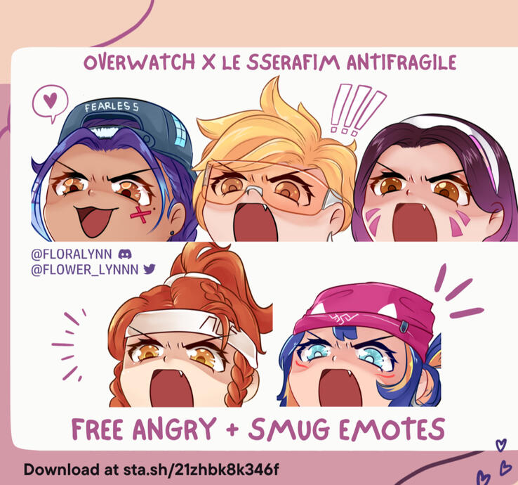 Some cute angy emotes for Antifragile Skin line